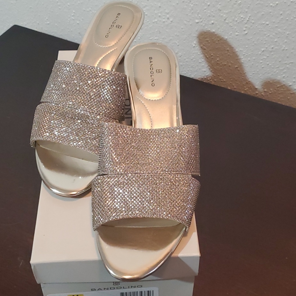 Silver mule size 10m by Bandolino